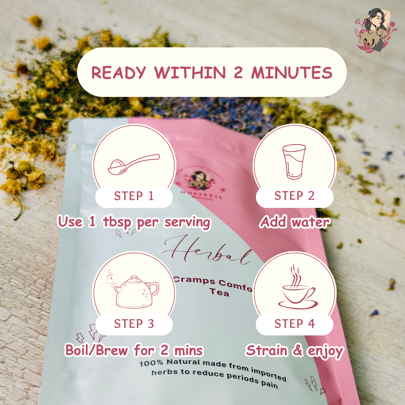 Herbal Cramps Comfort Tea