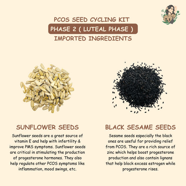 PCOS Seed Cycling Kit (Phase 1 + Phase 2) Blend